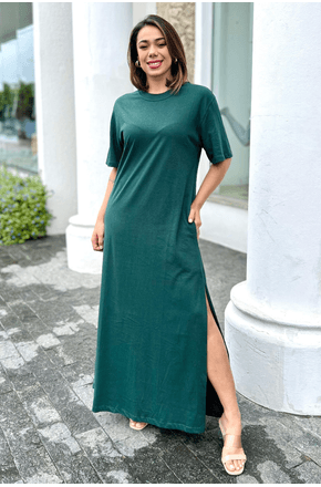 Vestido t-shirt fenda farm